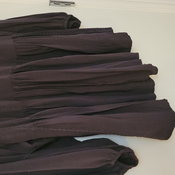 3/$30 Altar'd STATE Romantic Embroidered Peplum Peasant Criss Cross Blouse - Picture 8 of 11